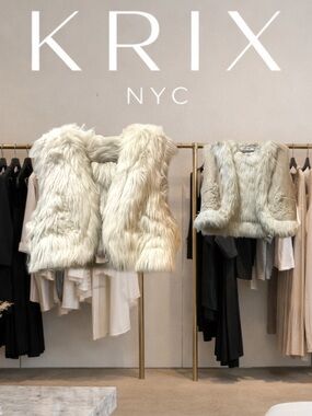 Zara Cream Faux Fur Reversible Vest